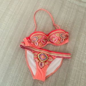 Coral print bikini